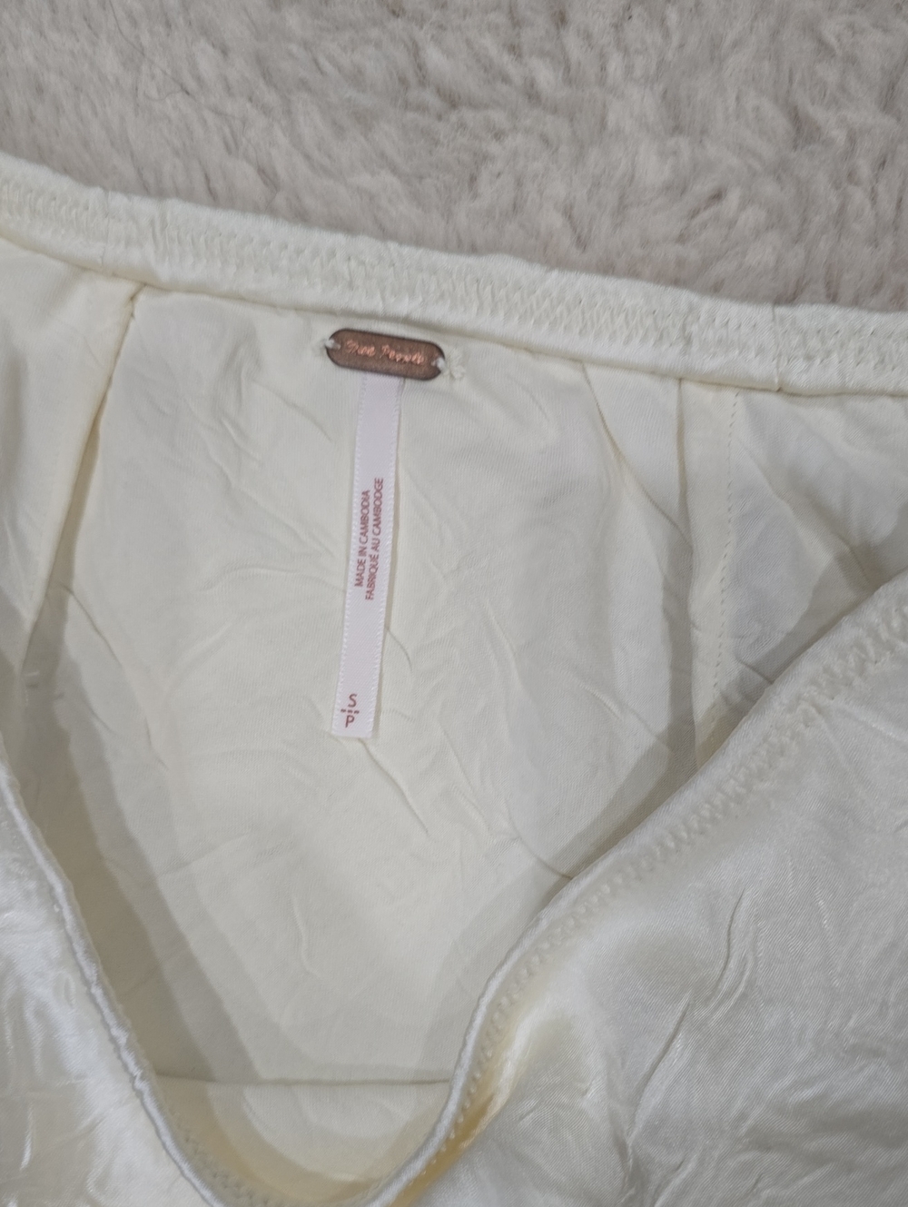 Free People Ivory Satin Slip Skirt - Picture 4 of 4